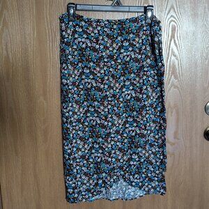 Wild Fable Floral Wrap Skirt, M